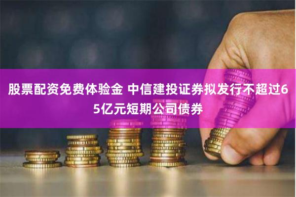 股票配资免费体验金 中信建投证券拟发行不超过65亿元短期公司债券